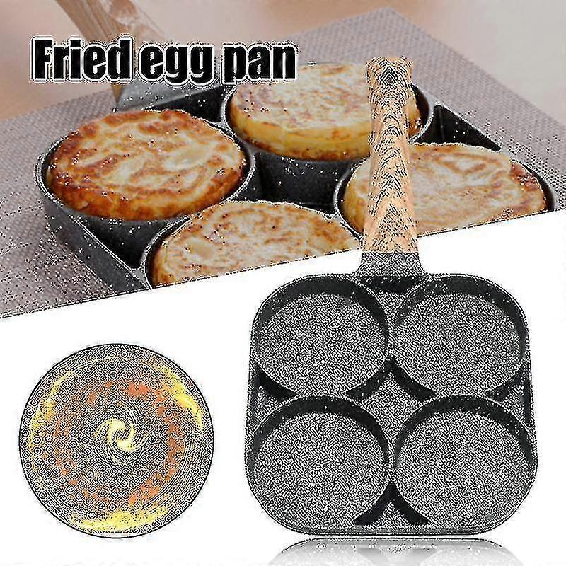 4 Cup Egg Pan With Non Stick Aluminum Coating Egg Frying Pan Pancake Pan Multi Purpose For Frying