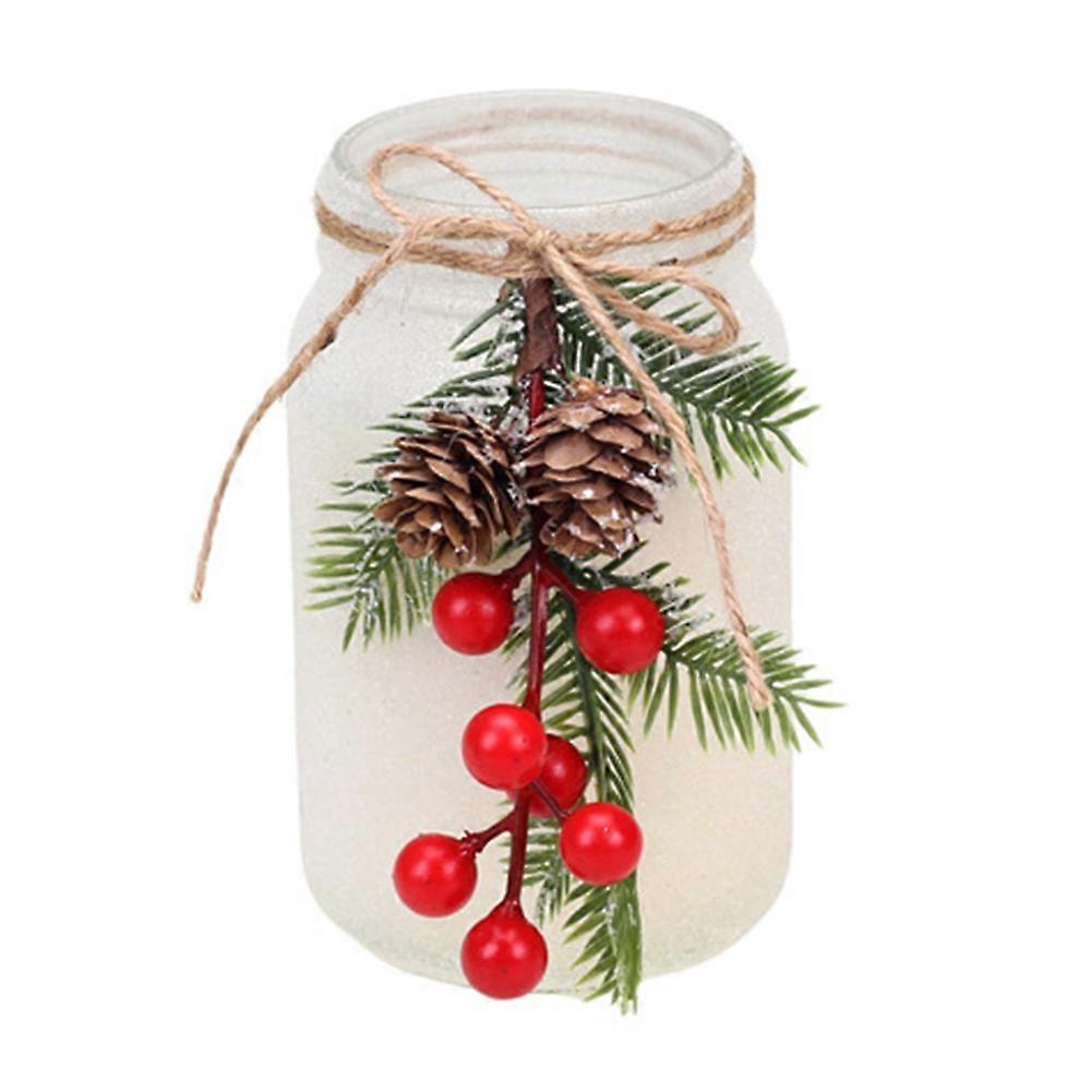 Christmas Mason Jar Scented Candle Romantic Fragrance Candle Decorated Bottle - XC0003 Pinus Pumila