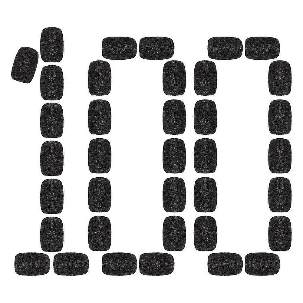 100 Pieces Mini Foam Microphone Windscreen Mic Cover Foam Protection for Small Lapel and Headset Mi