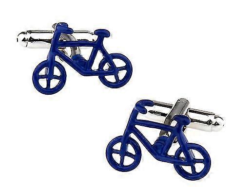 Personalized Blue Bicycle Cufflinks