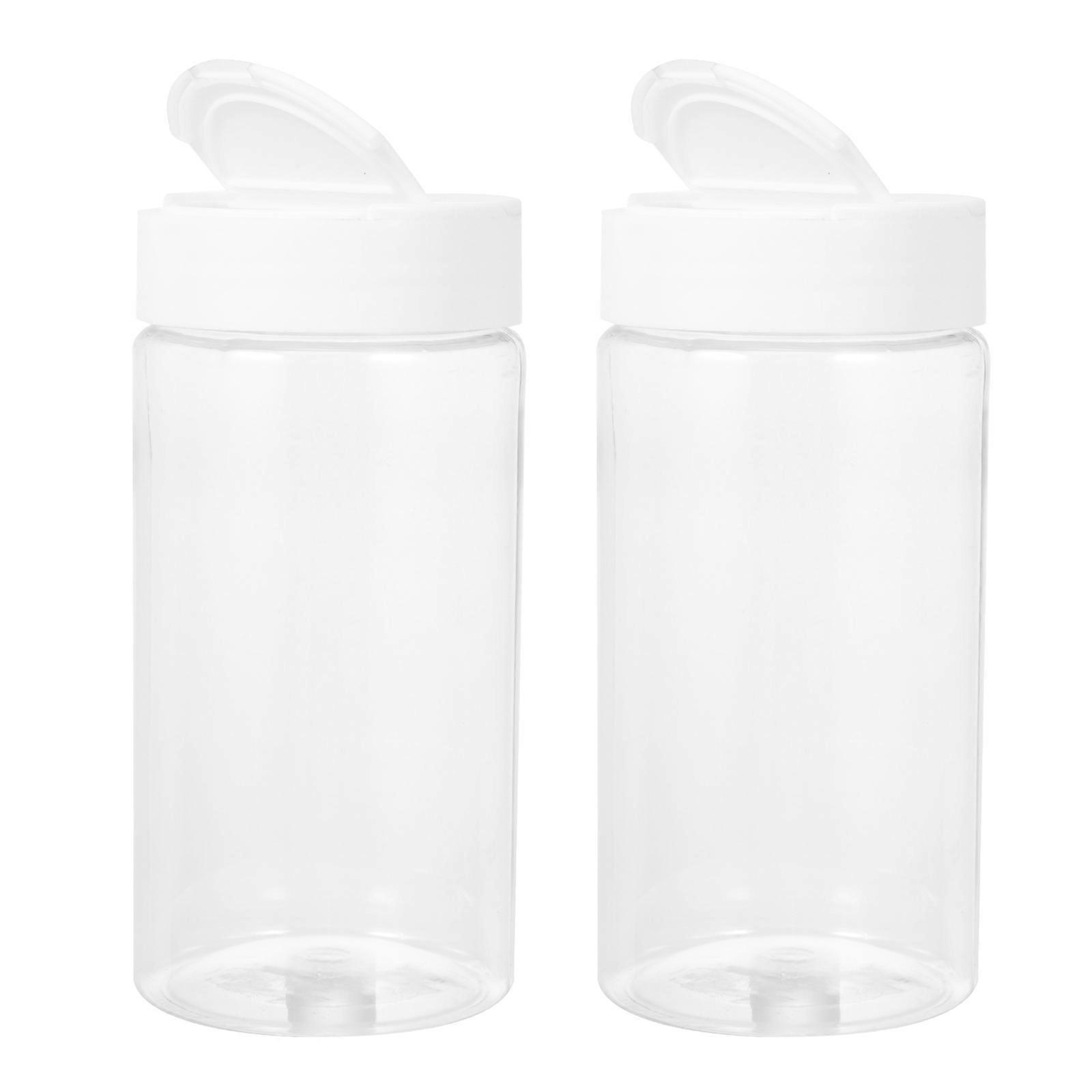 2Pcs Practical Transparent Feeding Storage Bottles Fish Feeding Bottles (White)
