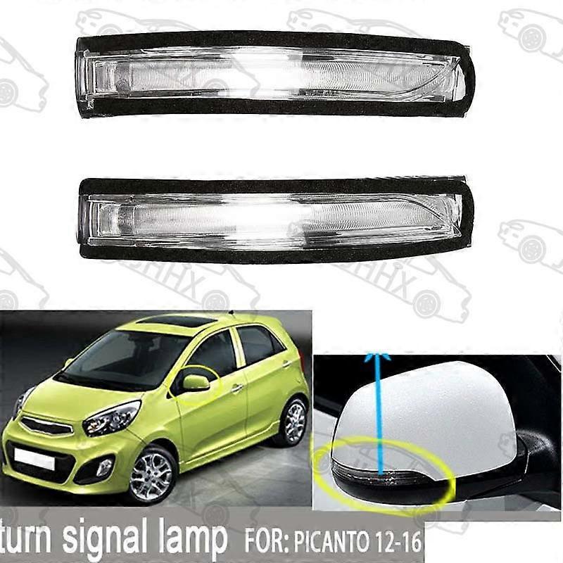 Compatible Picanto Eurostar 2012-2016 Reversing Mirror Light Housing Cover Left And Right Side Rearview Mirror Turn Signal
