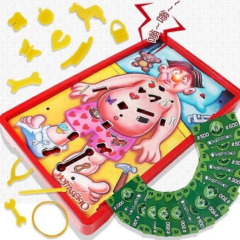 Party Operation Game Table Entertainment Board Children Education Hand Eye Coordination Doctor Pretend Funny With Sound