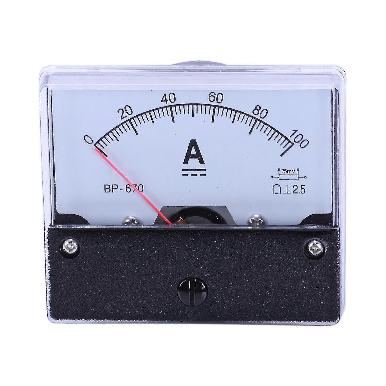 DC 100A Analoges Panel-Ampere-Stromzähler-Amperemeter-Messgerät DH-670