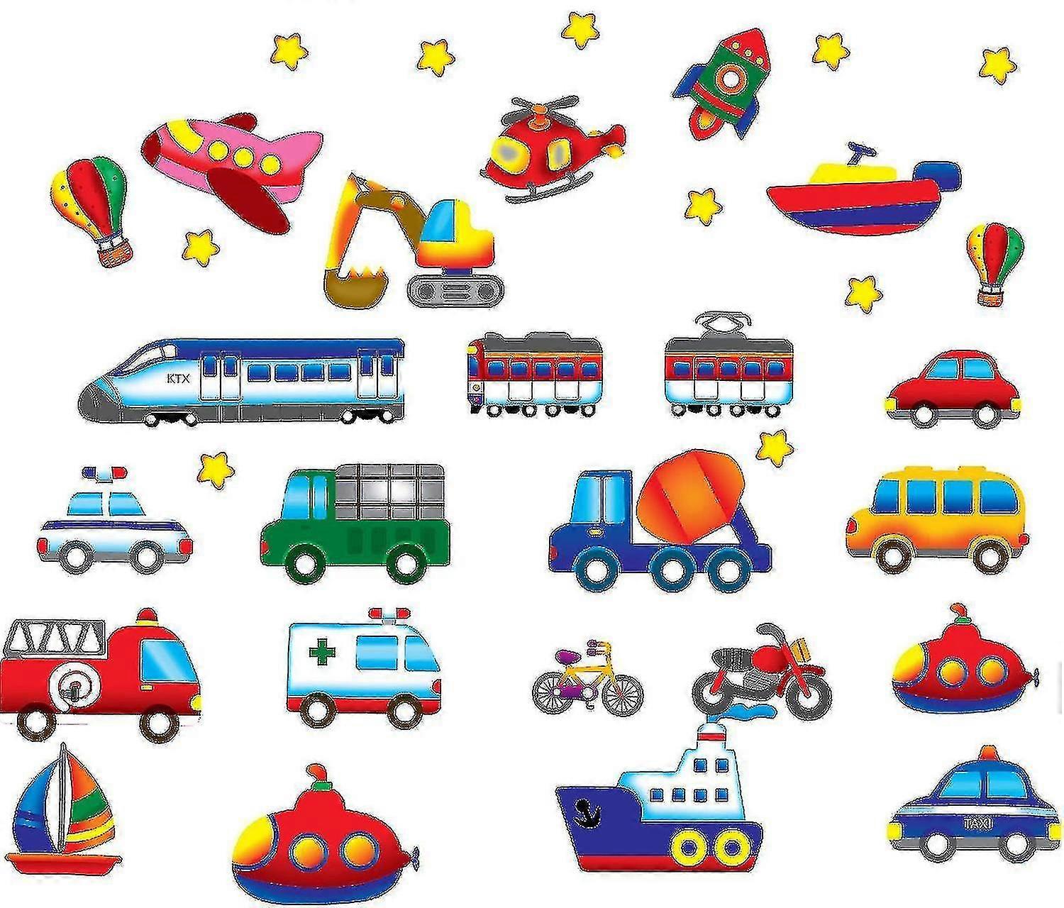 車 航空機 漫画 車両 ウォールステッカー 取り外し可能な壁画 デカール