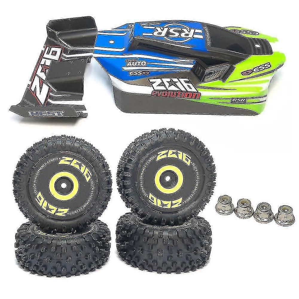 RcボディシェルスポイラーとホイールタイヤセットWltoys 144001,2と互換性があります