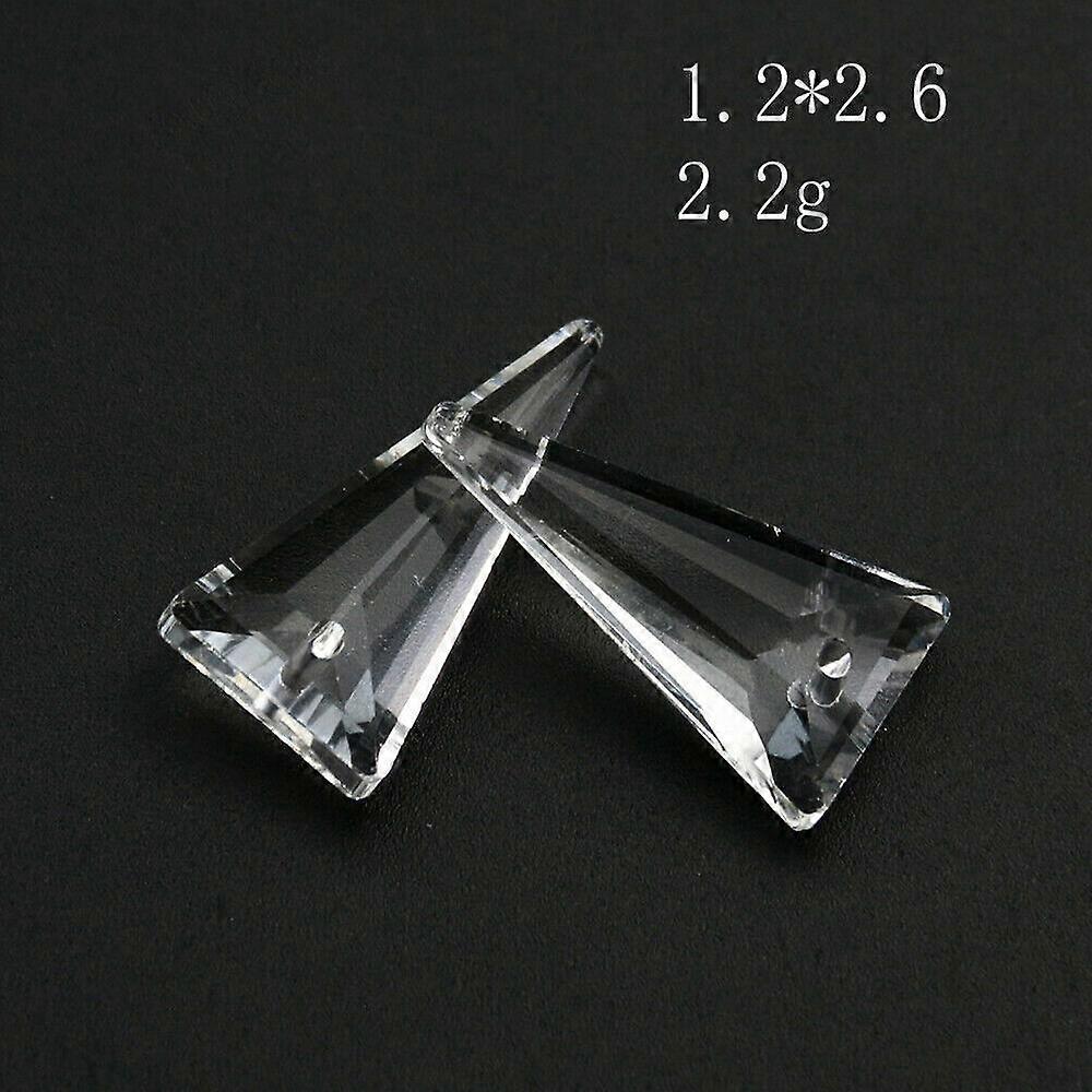 Viistetty prisma kristallikruunu riipus 12PC yhden reiän kolmiomainen kristalli DIY