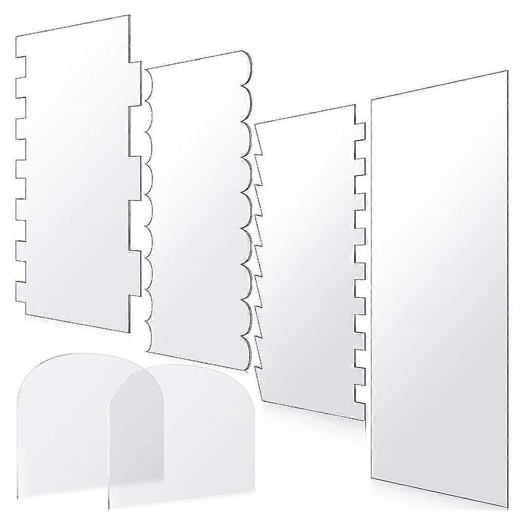 Transparent Cake Scrape Acrylic Variety Of Pattern Styles Cream Scraper Baking