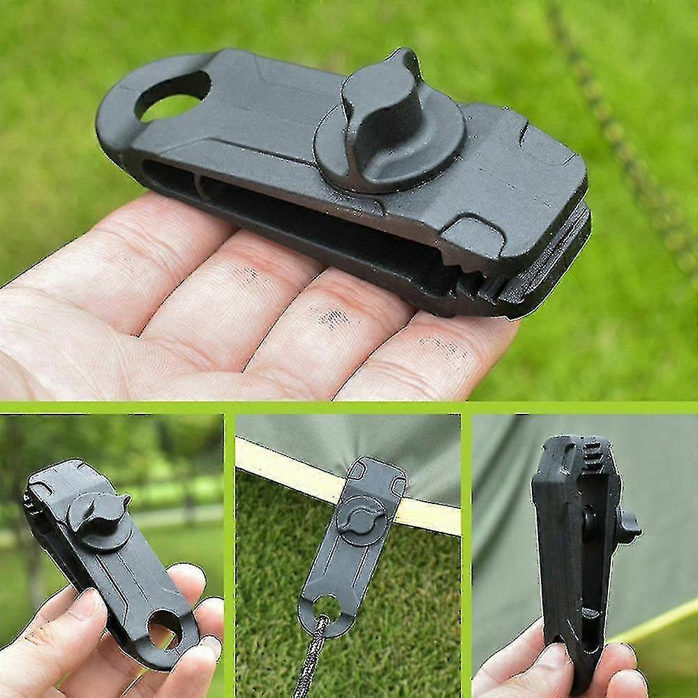 10 X Tent Tarp Tarpaulin Clips Clamps Buckle Camping Tool Heavy Duty Reusable kb