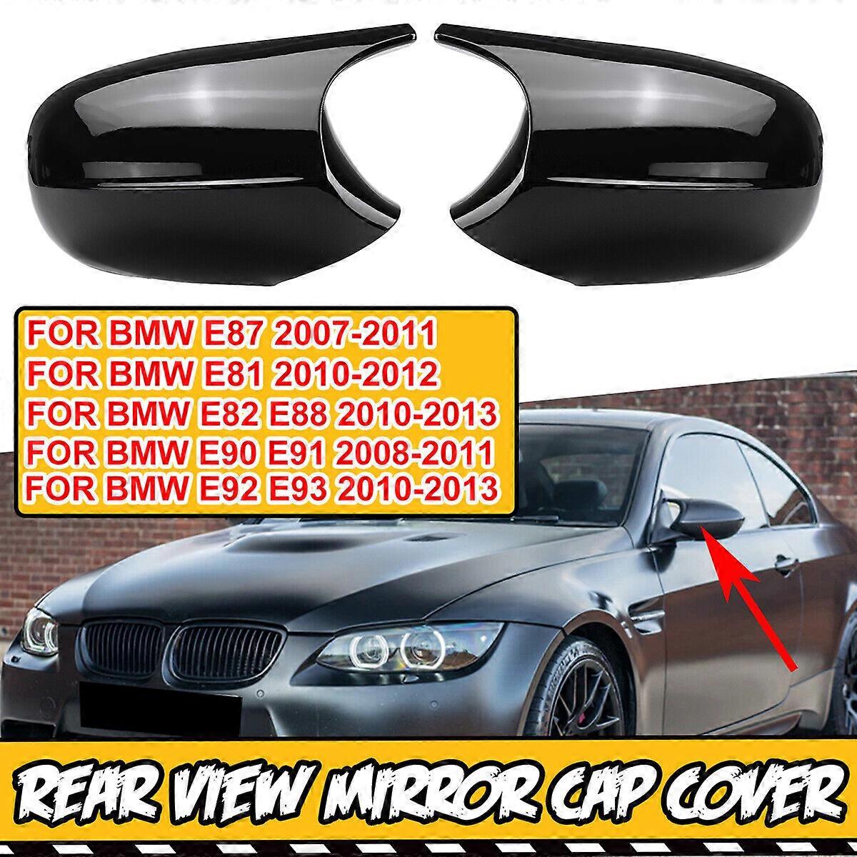 FOR BMW E81 E82 E87 E90 E91 E92 E93 SIDE MIRROR COVER CAP LCI FACELIFT BLACK