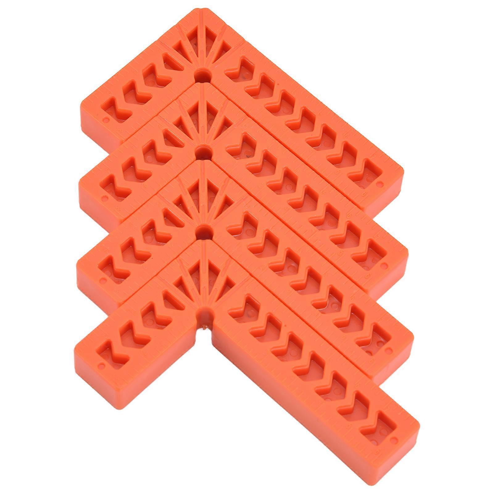 4 Pack 4 Inches L Type Plastic Squares Right Angle Positioner for Drawers