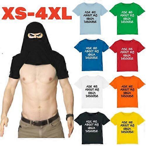 Άνδρες με ρωτούν για Ninja μου Μεταμφίεση Flip T πουκάμισο Αστεία κοστούμι Γραφικό χιούμορ Tee, 50% Προσφορά