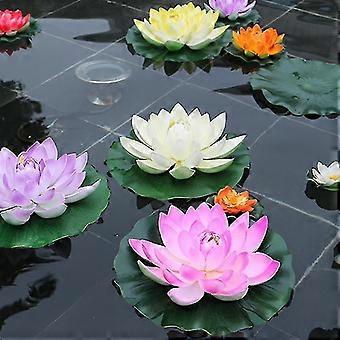 50% 5pcs Artificial Floating Water Lily Eva Lotus Flower Pond Decor 10cm Artificial Lotus Pond Tank Plant Ornament Home Garden Decor