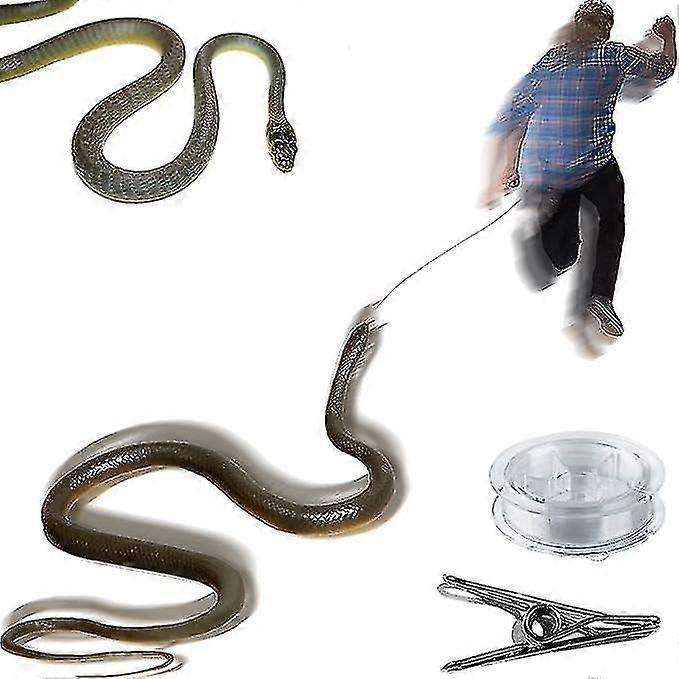 Golf Snake Prank with String and Clip - Snake on A String Prank Props, Clip on Snake Prank for Teasing Friends, Realistic Snake Prank That Chases Peop