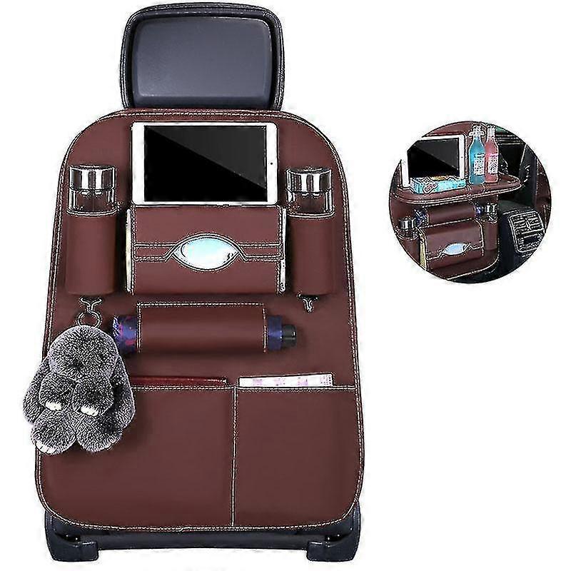 Bilbarnstol väska sedan förvaring ficka läder sätesskydd