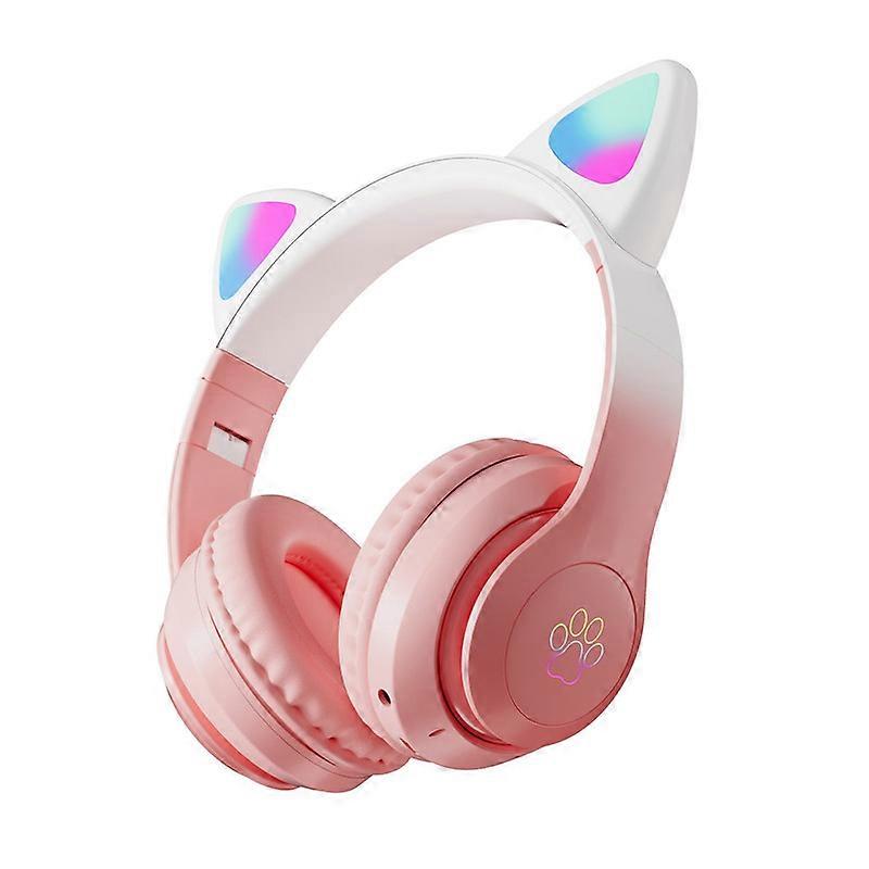 Wired Headphones Cute Cat Ear Headset Bluetooth Foldable Headphones Gift
