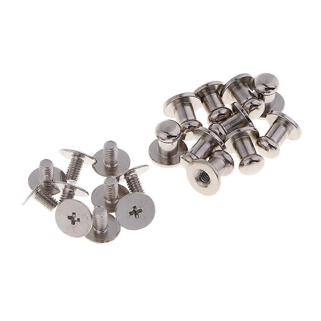 10Pcs / Stud Screws Flat Head Rivets Button DIY Leather Crafts