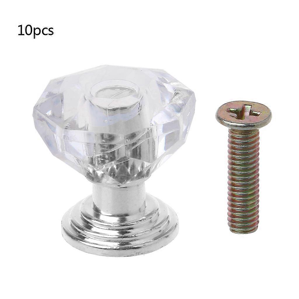10 Pcs Clear Acrylic Pulls Jewelry Box Plastic Knobs Bedroom Drawer Mini Pulls