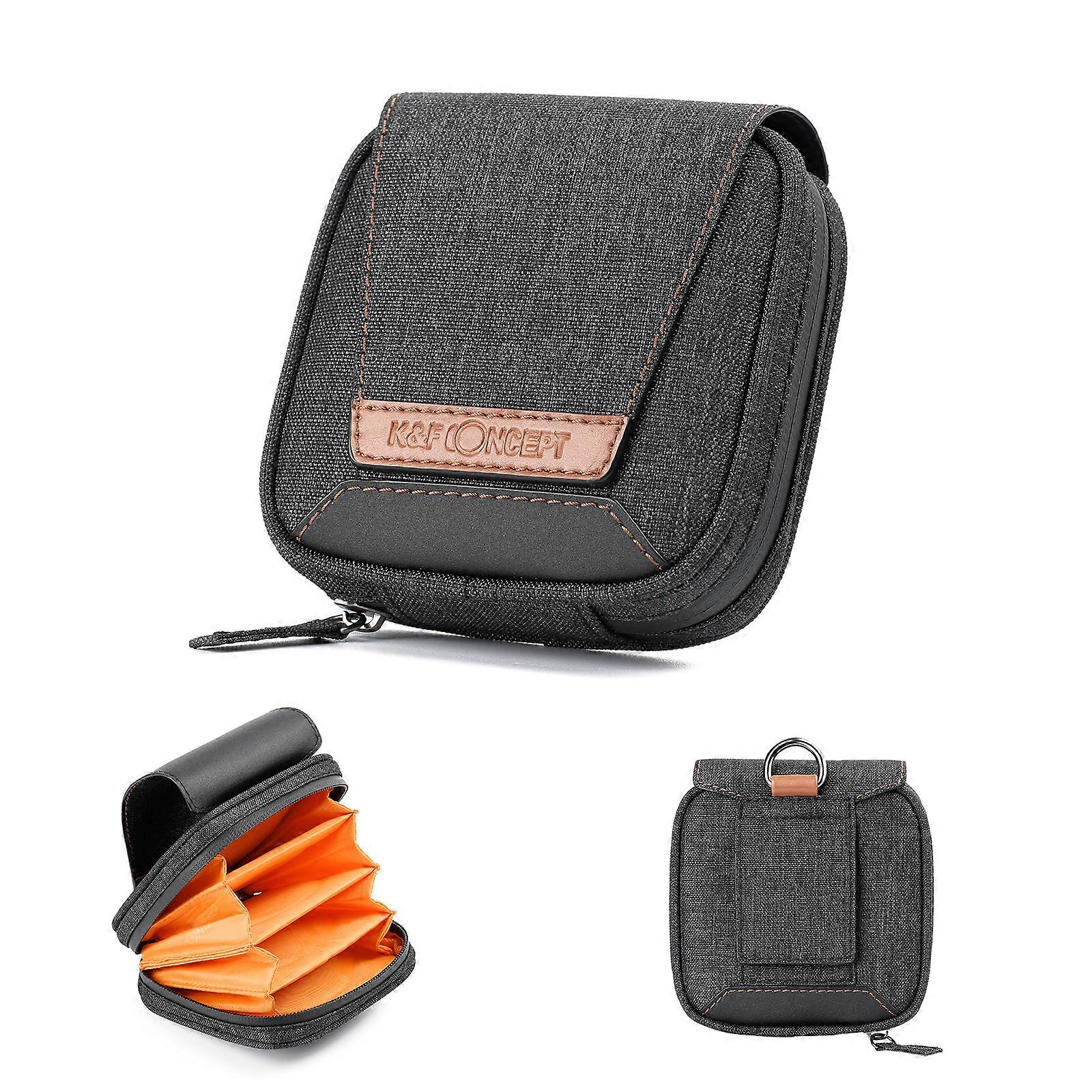 Concept 4 Slots Inner Pockets Lens Filter Case Bag Up to 37-95mm ND UV CPL Foldout Lens Filter Pouch for Camera Filters