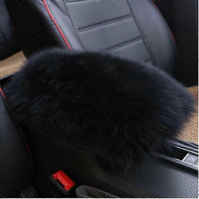 Car Plush Armrest Cover Faux Fur Auto Center Arm Rest Console Pad Wool Cushion Protector Universal for SUV/Truck/Car