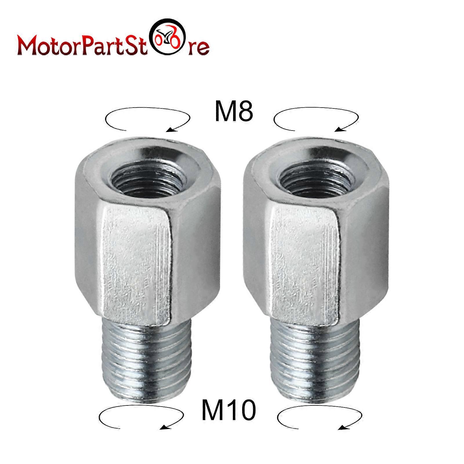 Motorcycle Scooter Rear Mirror Adapters Rearview Mirrors Screw M8 M10 8mm 10mm Clockwise Anti-clockwise Right Left Hand Thread