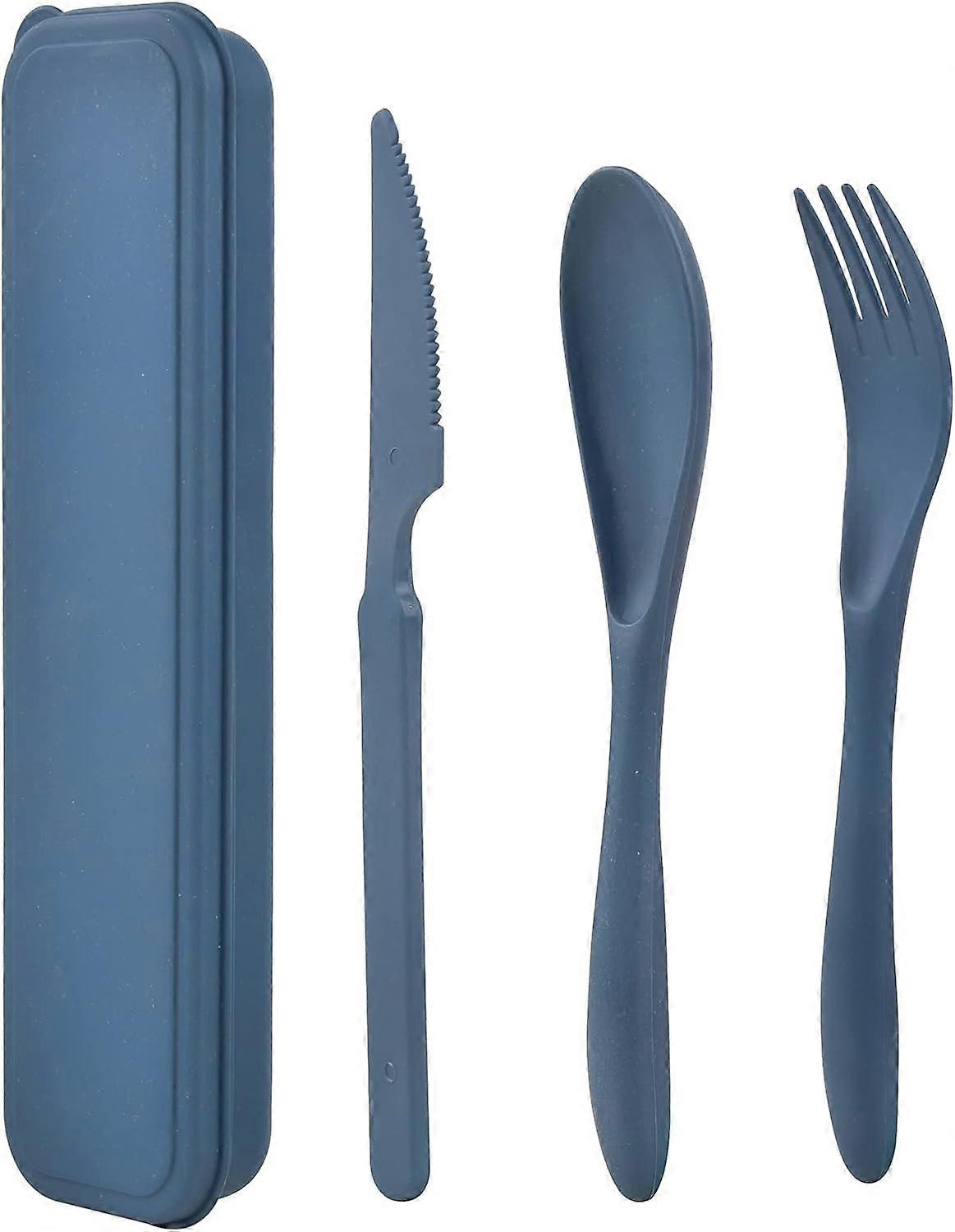 Picnic cutlery, Camping cutlery set, reusable plastic cutlery, for work, travel, school, picnic, camping or