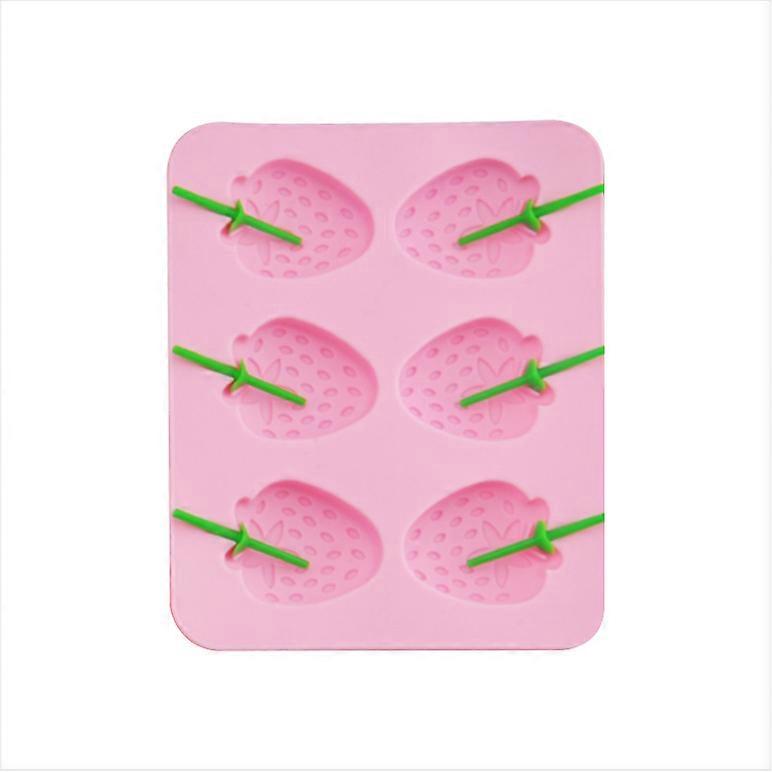Silicone Strawberry Shape Mold,soaps Bar Party Drink MouldPink