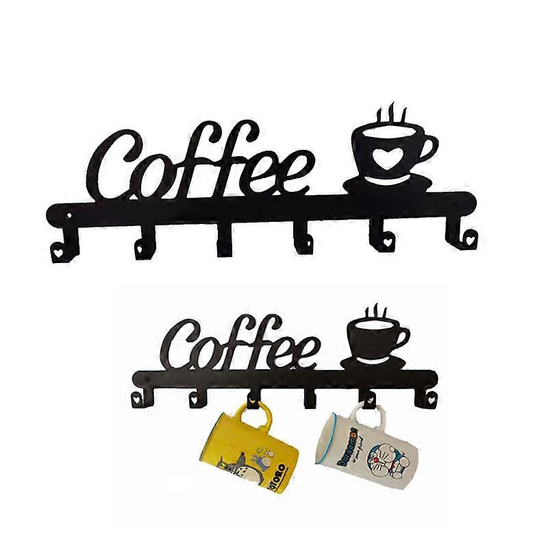 vegg hengende kaffe kopp holder kaffe kopp holdere kopp oppbevaring kroker krus rack under skap kaffe kopp holder