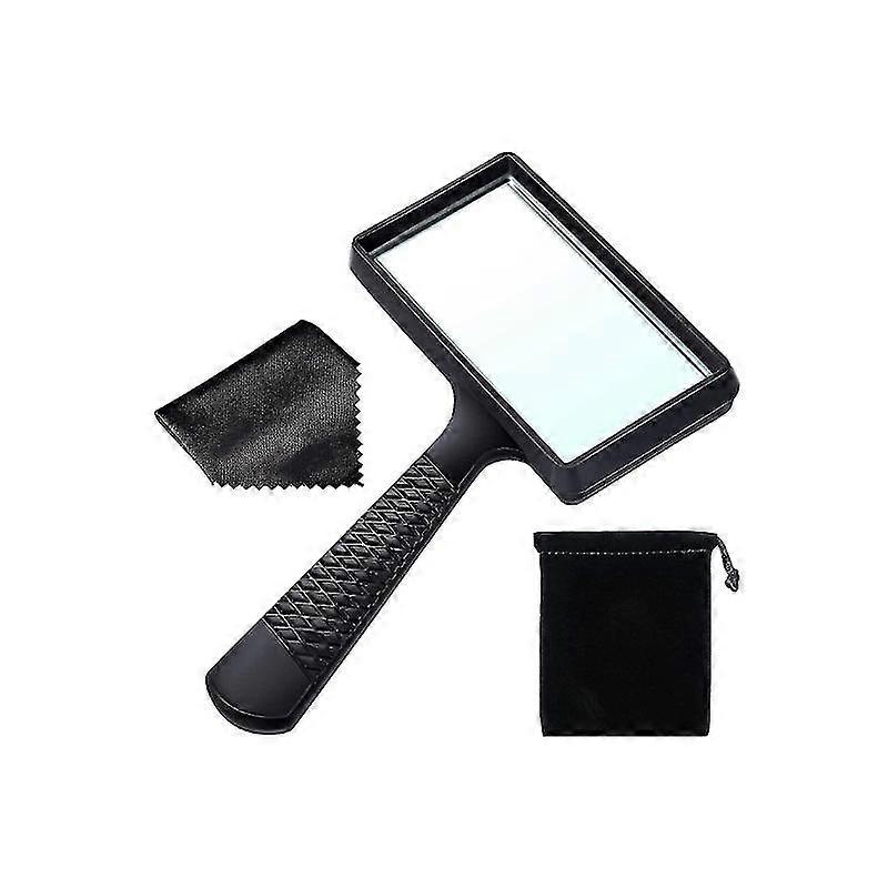 5 Lupa de mano, lupa rectangular de 3.771,89", rayada