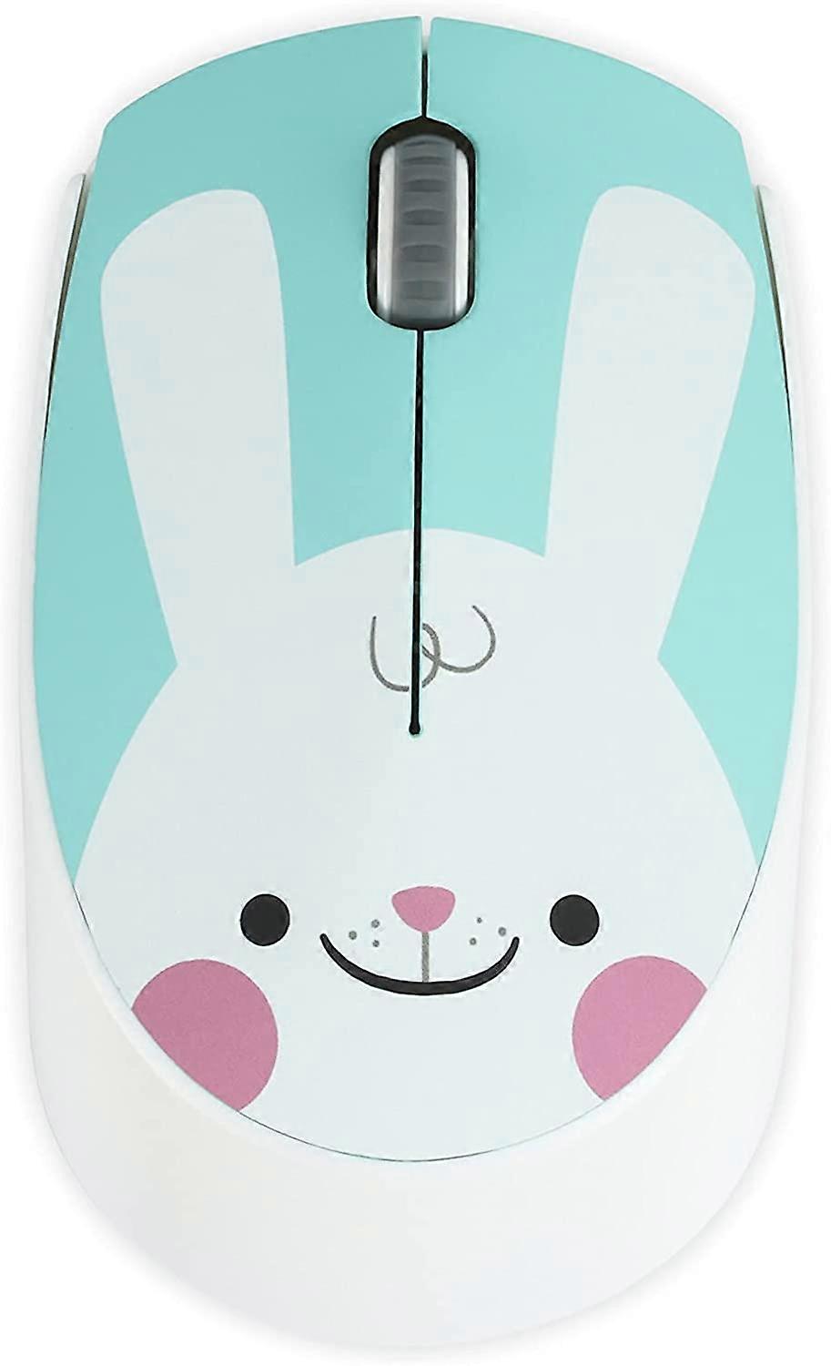 Mouse fără fir de 2,4 GHz Mouse fără fir silențios drăguț Șoareci optici portabili Mouse pentru computer de desene animate 3 DPI reglabil pentru laptop PC desktop (iepure)