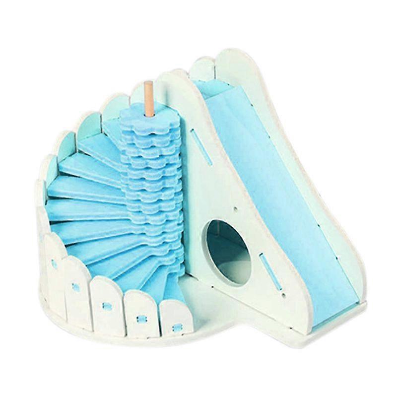 Pet Hamster Hideout House Climbing Ladder Stairs Wooden Playground
