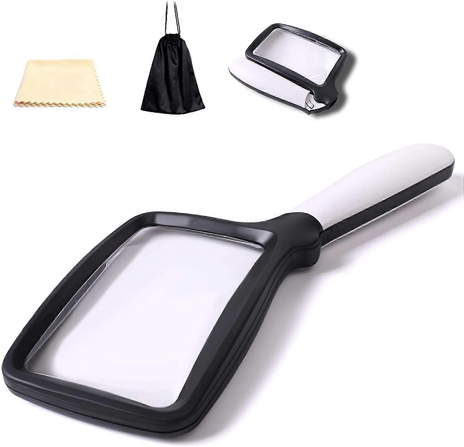 Foldable Reading Magnifier with 5 LED Lights 3x Magnification with 2 Dimming Modes