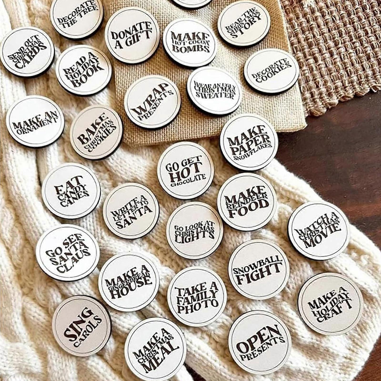 Christmas Countdown Tokens Set Christmas Advent Tokens Countdown To ...