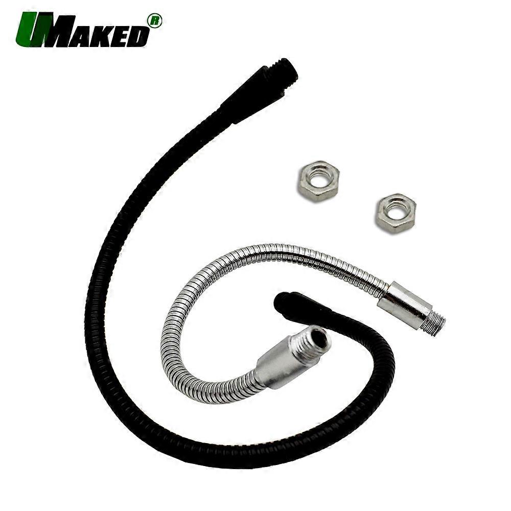 Chrome Metal Flexible LED Gooseneck Tube, Universal Coil Tube, Diameter 6mm, 10cm, 20cm, 30cm, 3 Pieces