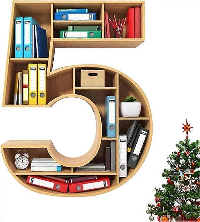 Christmas Tree Number Shape Bookshelf Pendant Decoration, Led Xmas Ornaments New