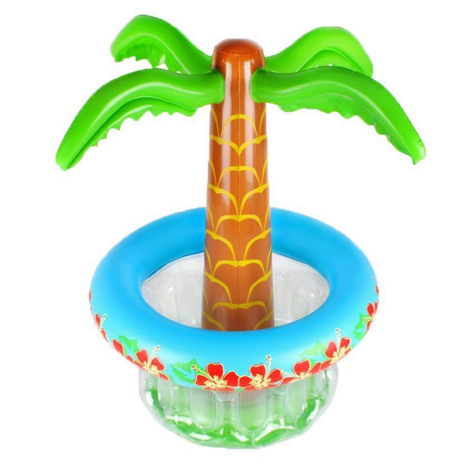 Inflatable Ice Bucket Coconut Tree Shape Floatable Ice Container Beverage Cooling Bucket Portable Summer Party Cooler for Drinks Food Jikaix
