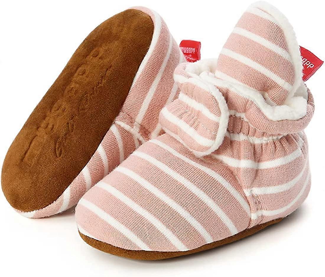 Novorozenecké bavlněné botičky Stay On Slipper Zimní teplé měkké boty Protiskluzové kojenecké kotníkové boty Boty do postýlky