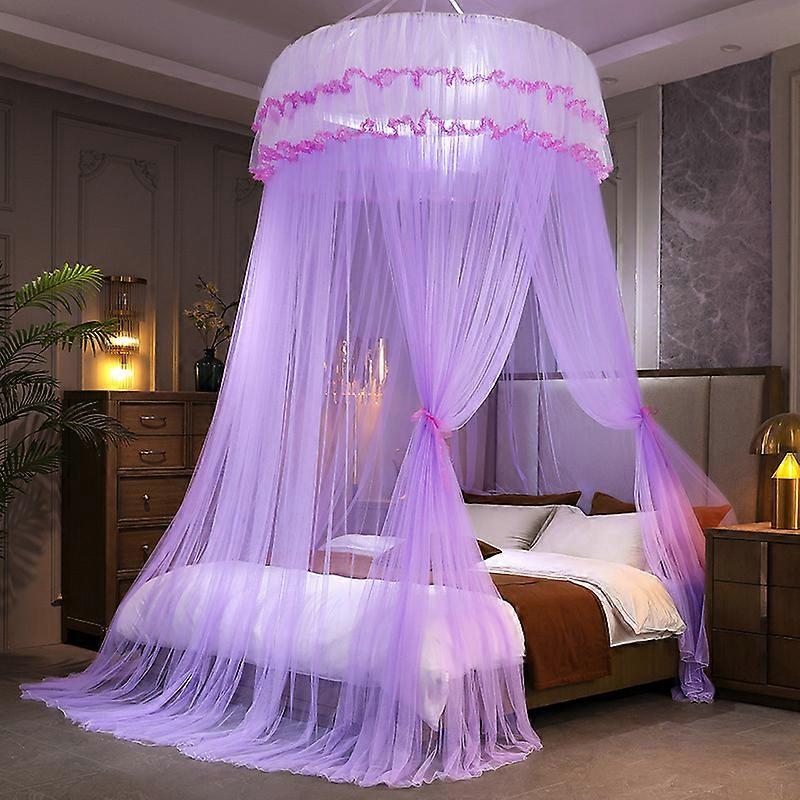 Circular ceiling mosquito net, fresh and dense, no installation required, floor mounted mosquito net