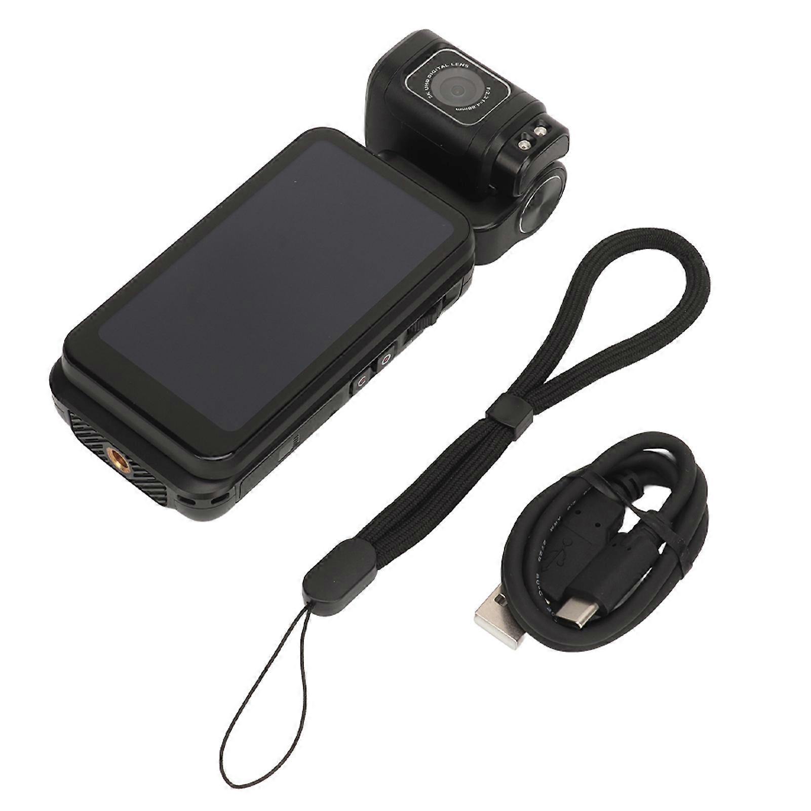 5K Video Camera Camcorder 36MP WiFi Vlogging Camera 10X Digital Zoom Rotatable Touch Screen 120 Degree Wide Angle 3250mAh Support Storage 64G