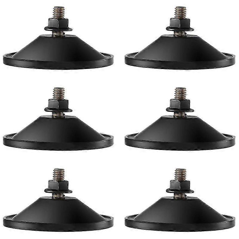 6個の小さな吸盤、ガラス用の強力な吸盤、ネジ付き黒の2.2インチ窓吸盤パッド