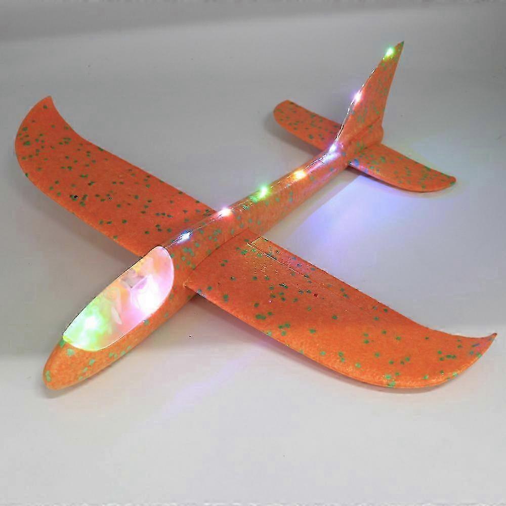 Foam Hand Throwing Led Airplanes Toy 48cm Led Flight Mode Glider Inertia Planes Model Aircraft Planes Outdoor Sport XFN IZ[