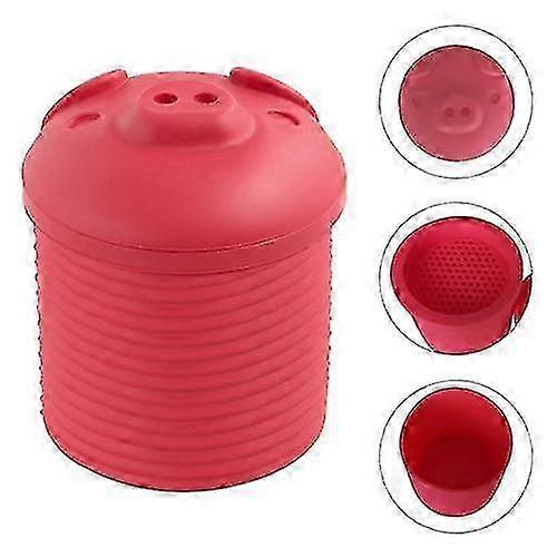 Bacon Bin Grease Strainer & Collector | Red | Family Friendly Kitchen Tools | Fun & Functional Silic - JA