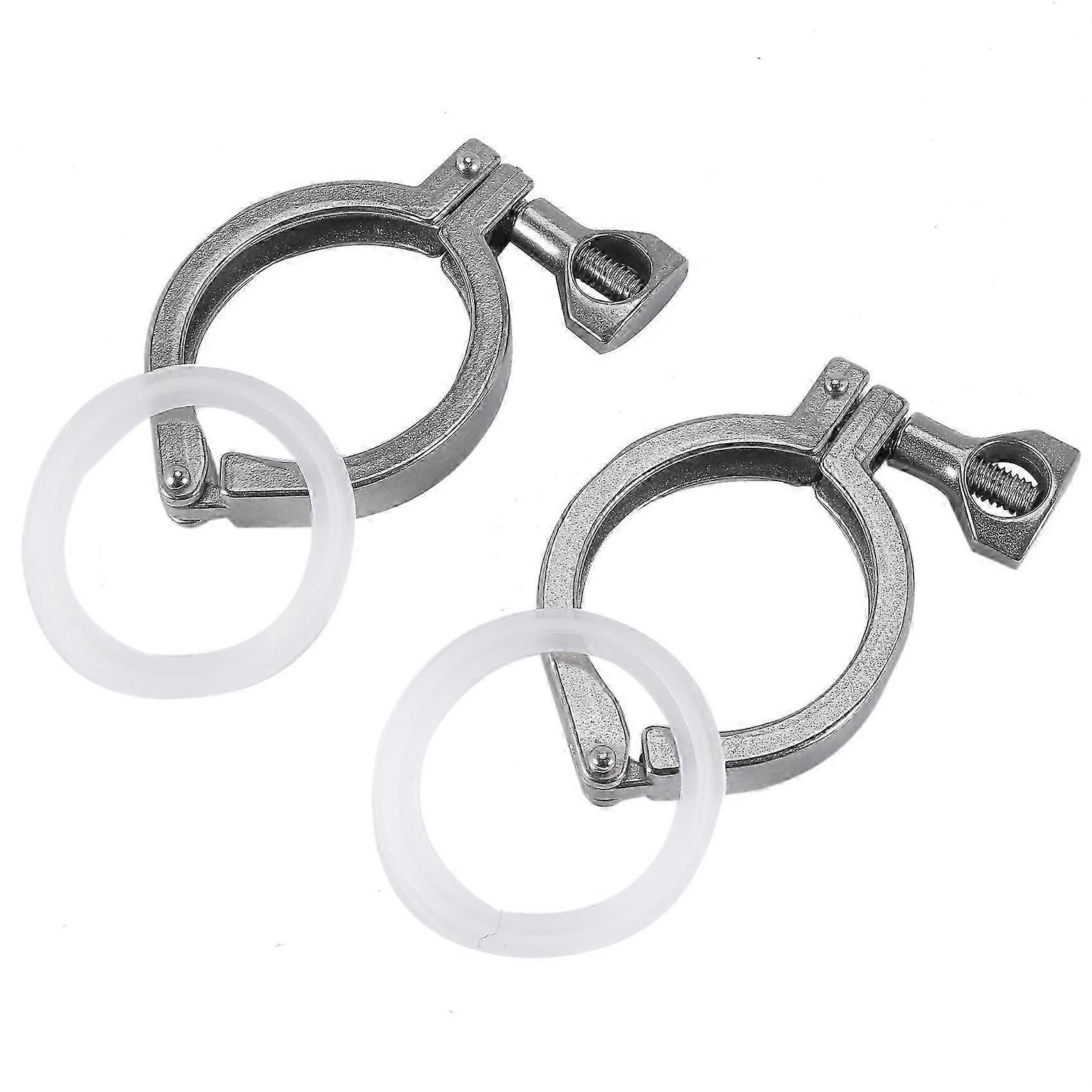 2 قطعة ثلاثي المشبك الصلب دبوس واحد الثقيلة ثلاثي المشبك مع الجوز الجناح للطوب TC مع حشية سيليكون 2 بوصة 20211224163