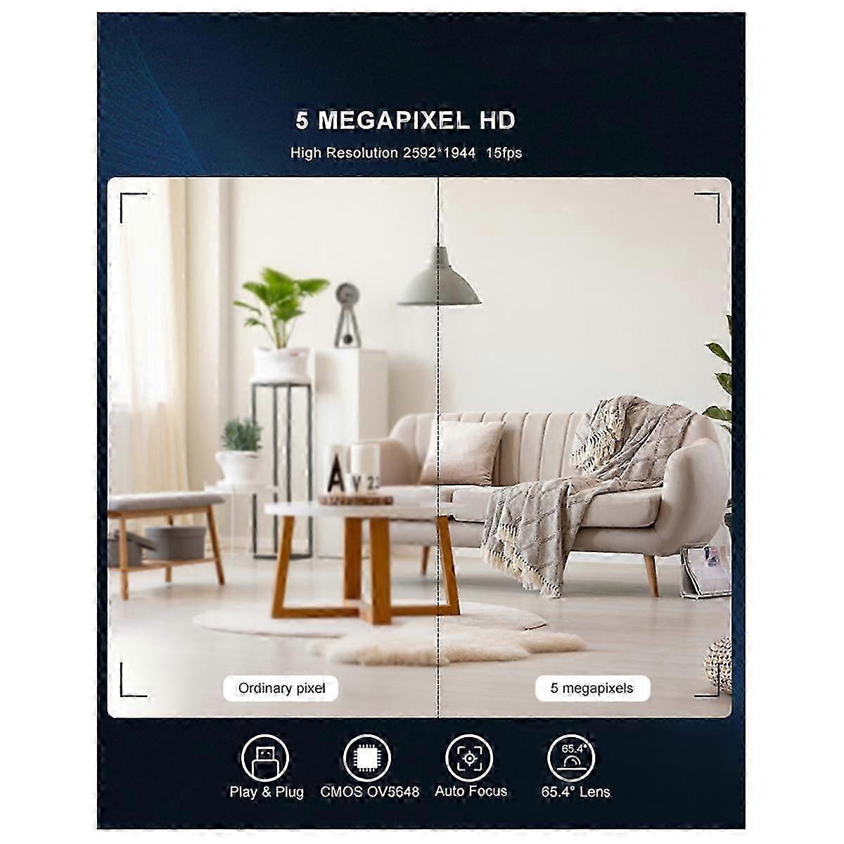 Custom Auto Focus Usb 2.0 Maximum Resolution 2592x1944 67db Cmos Sensor 5mp Ov5648 Mini Camera Module