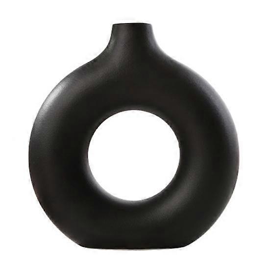 Donut Vase Shatterproof Hollow Vase Minimalist Boho Style Tabletop Decor Vase
