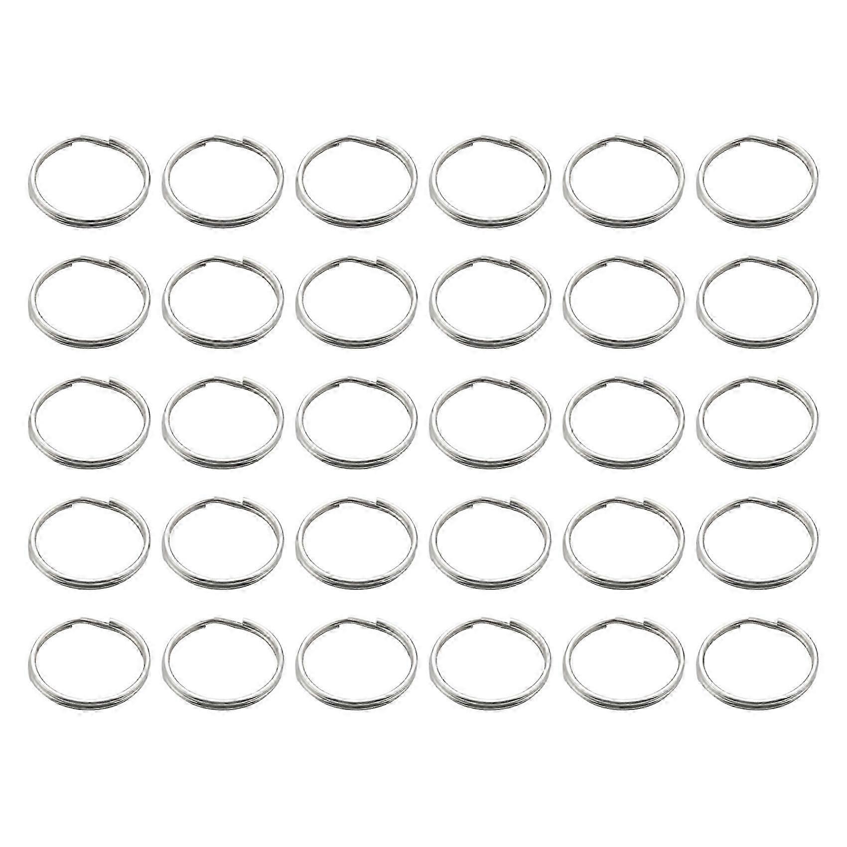 60 Pcs 20mm Outside Dia Universal Split Key Rings Keychain Holders