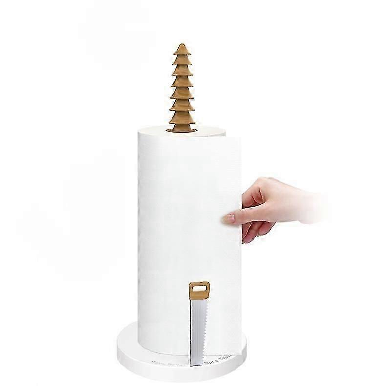 Kitchen Towel Rack Vertical Perforated Free Roll Rack With Suction Cup