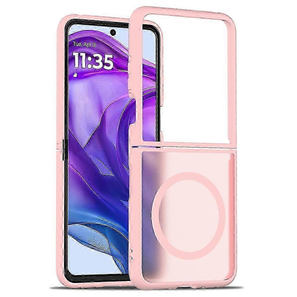 For Motorola Razr 50 Ultra 5G Razr 2024 5G Case Compatible with MagSafe TPU Frame Acrylic Back Phone