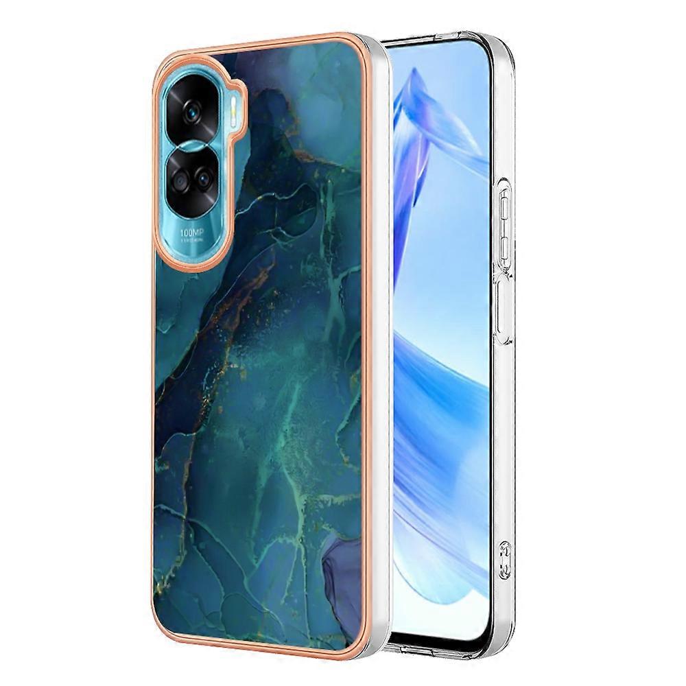 For Honor 90 Lite 5G Electroplating Marble Dual-side IMD Phone Case
