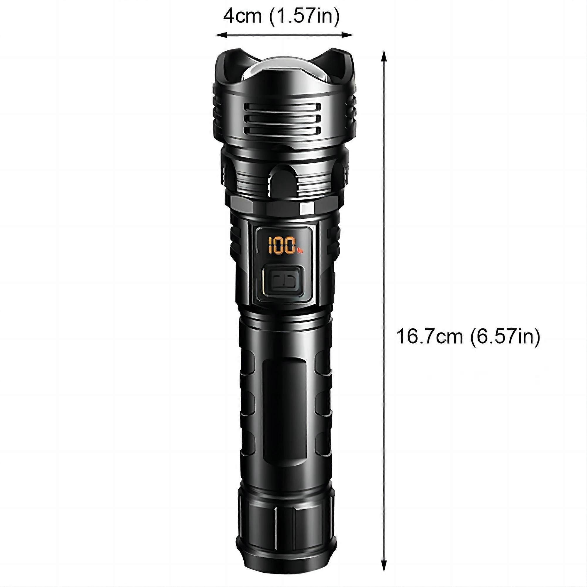 High Power LED Flashlight USB Rechargeable Lamp Super Bright Flash Light Ultra Powerful Flashlight For Outdoor Camping Fishing Work Light
